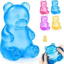 1/4pcs Gummy Bear & Sugar Ball Designs, Anxiety Relief & Focus Toy, Maltose Filled Squeeze Toys For Sensory Play,Sensory Fidget Toys For Adults, Slow Rising Squish Stress Balls, Birthday Gift - Multicolor - View 1