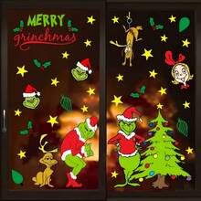 The Grinch 8pcs Christmas Static Window Stickers, Merry Grinchmas Holiday Static Decals, Glue-Free Reusable Glass Stickers For Christmas Home Shop Window Holiday Decoration - Multi-color - View 12