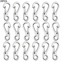 25PCS Multi-Function Alloy Keychain Spring Hook Snap Clasp, Suitable For Water Bottle Lanyard, Key Chain Key Ring, DIY Crafts, Backpack Hook, Pet Rope Lock, Bag Pendant, 2 Sizes Available (25mm/32mm) - Question Mark Buckle - View 12