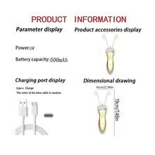 AXH. Women's Electric Facial Hair Remover Beauty Epilator Body Arm Cotton Thread Depilator LCD Display - Multicolor - View 7