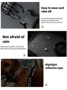 High Reflective Dog Harness - Durable, Adjustable, Comfortable, Anti-Choke Design - Ideal Choice For Outdoor Adventures, Multiple Sizes - Suitable For Small, Medium, Large Pet Dogs (If Hesitating Between Two Sizes, Try Buying Larger Size Because It Can Be Adjusted And Tightened) - Multicolor - View 10