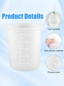 5pcs Silicone Liquid Measuring Cups, Kitchen Liquid Measuring Cups, Baking & Cooking Multi-Function Measuring Cups, Resin Crafting Tools, Essential Kitchen Tools, Kitchen Supplies - Multicolor - View 8
