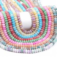 1pc Glass Floral Wheel Abacus Beads, Solid Color Spacer Beads For Bracelet Chain, DIY Necklace Earrings Pendant Jewelry Making Accessories - Abacus Beads - View 6