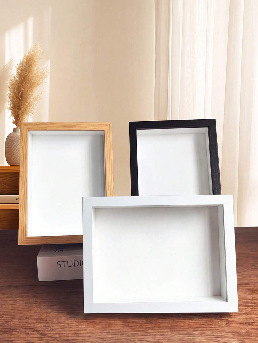 إطار صور ثلاثي الأبعاد مجوف من الخشب الصلب، صندوق ظل متحف صغير DIY، إطار عرض ثلاثي الأبعاد مع سطح أكريليك مصقول مقاوم للغبار، مناسب للزهور المجففة وصور الفن DIY والمناسبات الخاصة، ديكور المنزل والمكتب، مزيج الصور والزهور، إطار الصور، عرض ديكوري - متعدد الألوان - مشاهدة 1