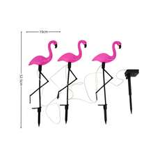 1-To-3 Flamingo Solar Lights, LED Glowing Lawn Lights, Holiday Decoration Lights, Suitable For Outdoor Garden, Yard Lawn, Balcony Patio - Flamingo 1-to-3 Cable - View 12