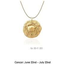 1pc 12 Zodiac Signs Necklace, Stainless Steel Material, 12 Zodiac Signs Colorful Rhinestone Pendant Necklace, Women's Necklace, Exquisite Jewelry - Gold - View 7
