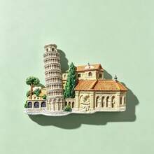 European Landmark Travel Souvenir Fridge Magnet, 3D Resin Home Decor Magnetic Fridge Sticker - A - View 3