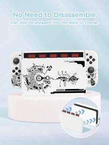 Ayotu Compatible With Switch/Switch OLED/Switch Lite Game Circuit Pattern Game Console Shell And Accessories, Package Includes Protective Case, Storage Bag, Dock Shell, Controller Protective Cover And Other Multiple Styles Of Accessories To Choose From, Autumn Romance, Christmas/Halloween/Easter/Back To School Gift/Birthday Gift/Anniversary Gift. - View 10