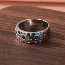 Fashion Classic Wide Band Ring, Exquisite Women's Holiday Party Jewelry - Silver - View 6