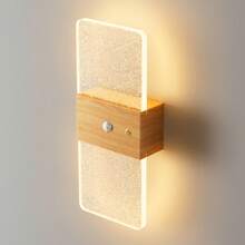 Modern Crystal Motion Sensor Wall Lamp, LED Smart Sensor Acrylic Wall Light, Wireless LED Wall Lamp, Battery-Powered Night Light, Adjustable Color Temperature, Suitable For Hallways, Bathrooms, Bedrooms, Home Decor, Christmas Decor - Square Multicolor - View 8