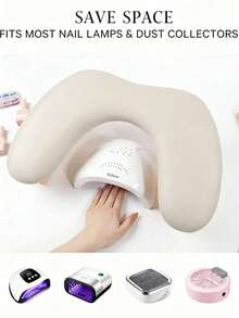 Foldable Manicure Hand Rest Pillow, Slanted Manicure Pad, Soft Hand Support Cushion, Portable Manicure Salon Tool Accessory, Suitable For Gel Nail Polish, Nail Extensions And Home Manicure - Multicolor - View 3