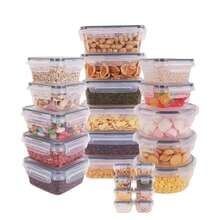 1pc 840ml Rectangular Transparent Plastic Food Storage Container With Silicone Sealing Ring, Leakproof. High Transparency Body, Clear View Of Stored Ingredients, Stackable Design To Maximize Fridge Space, Suitable For Food Portioning And Storage. - Multicolor - View 5