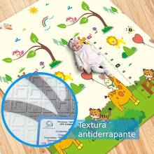 Tapete de Juego Plegable para Bebé de Espuma XPE 120 x 180 x 1 cm, Alfombra Acolchada para Gateo y Actividades Infantiles, Fácil de Guardar - Negro - Ver 10