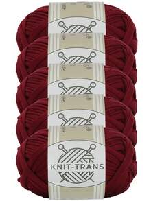 KNIT-TRANS 5 Bundles 5 Colors/500g Multi-Color Premium T-Shirt Yarn - High Elasticity Rope-Shaped Yarn, Soft Elastic Polyester Yarn, Suitable For Vibrant Crochet Projects, Ideal For Home Decor DIY Crafts, Multi-Color Yarn | Polyester Yarn | Knitting Accessories - Multiple Styles - View 25