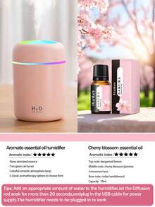 300ml Mini Colorful Car Aromatherapy Humidifier Set, USB Powered Dual Mode, 7-Color LED Light, Quiet Mist, Comes With 5 Essential Oils, Suitable For Car, Bedroom, Living Room, Office Desk, Requires Plug-In, Air Freshening And Hydrating Gift - A - View 22