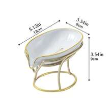 1pc Luxury Home Iron Soap Holder, High-End Transparent Lettered Soap Box, Bathroom Drill-Free Storage, Breathable Soap Rack With Drainage Design, Suitable For Bathroom And Kitchen - Rust-Proof Bathroom Accessory - Multicolor - View 4