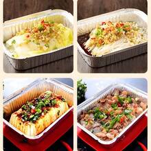 Aluminum Foil Rectangular Baking Pan, Suitable For Rice, Outdoor BBQ, Takeout, Oven Baking, To-Go, Aluminum Foil Food Container, Disposable Food Container - View 6