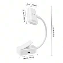 DO AS YOU WISH Rechargeable LED Clip-On Reading Light, 360° Adjustable Flexible Lamp Arm, Supports White/Warm/Warm White Light Switching, Suitable For Night Reading, Bedside Learning, Desktop Use - 1-pack - View 3