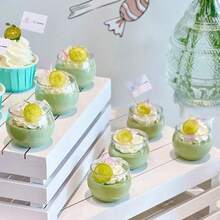 80/60/40/30/20/10/1 Delicate Spherical Dessert Containers, Soft Curved Design With Minimalist Elegant Style, Stackable Design For Easy Storage, Suitable For Pudding, Fresh Fruit Desserts, Perfect For Luxury Home Parties, Themed Dessert Tables, Family Gatherings, Fully Presenting Dessert Texture And Enhancing Overall Tabletop Aesthetic - Clear - View 8