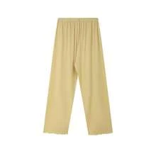 Women's Spring/Autumn Frill Trim Long Sleeve Long Pants Casual Loose 2 Pieces Loungewear Set, Suitable For Outdoor Wear - Yellow - View 6