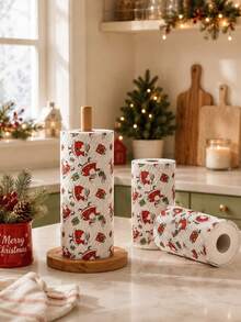 Christmas Occasion Santa Claus Pattern Paper Towels - Multicolor - View 6