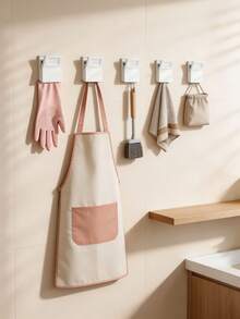 2/1pc Minimalist No-Drill Wall-Mounted Toothpaste & Facial Cleanser Storage Rack, Kitchen Glove Storage & Multi-Function Clip, Household Rubber Glove & Cleaning Cloth Rack, Space-Saving Bathroom Storage Rack, Practical Kitchen Gadget, Bathroom Accessory, Kitchen Accessory, Room Decor, Autumn Home Decor, Back To School, College Essentials - Multicolor - View 8