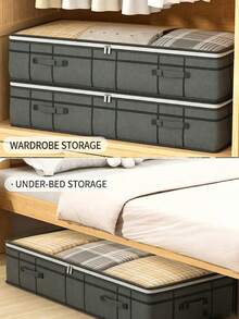 XD Extra Large Underbed Storage Box, Multiple Sizes, Large Capacity Flat Drawer Design, Suitable For Storing Clothes, Blankets, Seasonal Clothing, Space-Saving Bed Frame Storage, Multi-Functional Wardrobe Storage Box - Multicolor - View 7