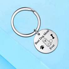 1pc Dog Lover Women Gift Dog Keychain Best Friend Sister Wife Girlfriend Christmas Stocking Stuffer - Silver18 - View 1