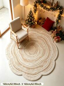 1pc INS Style Wavy Cloud Striped Irregular Shaped Decorative Carpet, Aesthetic Velvet Comfortable Fluffy Rug, Weight Approx. 850g/㎡, Easy To Clean, Doesn't Get Stuck In Doors, Stains Easy To Wipe, Daily Spills Easy To Clean, Dirt-Resistant, Machine Washable, Multiple Size Options - Perfect For Home Decor, Small Rug, Living Room, Bedroom, Kitchen, Dining Room, Bedside, Bathroom, Study, Entryway, Suitable For All Seasons, Holiday Decoration Gift! - Multicolor - View 9