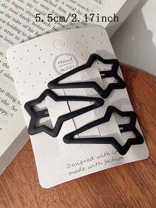 5/15pcs Black Matte Hair Clips For Women, Back Of Head Hair Organizer, Side Bangs Clip, BB Hair Clips, Hair Accessories For Daily Use - Black - View 4