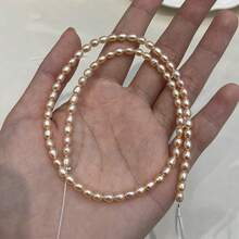1 Strand 36cm Natural Freshwater Pearl Beads, Orange Rice-Shaped Loose Beads, For Jewelry Making DIY Pendant Bracelet Necklace Accessories - Natural Pearl - View 8