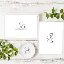 Wedding Greeting Card For Mom And Dad, Matching Kraft Paper Envelope, 300g Thick Cardstock, Minimalist Premium Thank You Message Card, Bride's Wedding Keepsake Gift For Parents, Wedding Commemorative Letter Card, Wedding Favor Keepsake, 148mm*105mm Wedding Stationery Gift Card - Multicolor - View 6