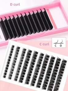 Clover Premade Bloom Hand-Woven Fan Volume Fluffy Cashmere Lightweight Eyelash Extension Clusters, Eyelash Clusters, Individual Eyelashes, False Eyelashes, Fake Eyelashes - C - View 11