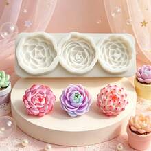 Peony And Magnolia Flower Candy Cake Decoration Silicone Mold, Lotus Base Succulent Chocolate Fondant Mold, Heat-Resistant And Easy To Clean, Suitable For Making Gum Flowers, Soap Clay Aromatherapy - View 6