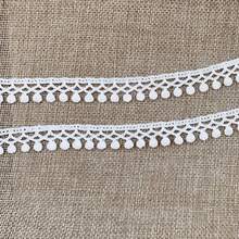 2/5/10Yard 1.8cm Black White Hollow Water Soluble Lace Trim, Polyester Lace Ribbon For Dress Sewing DIY Clothing Decoration - Polka Dot Ribbon With Tassels - View 9