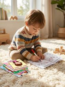 5 Packs Children Educational Puzzle Activity Book Set, Kids Brain Game Books, Word Search, Maze, Find The Difference & Dot-To-Dot, Creative Fine Motor Skills Development & Hand-Eye Coordination, Learning Gift, Perfect Birthday/Christmas/New Year Gift - Multicolor - View 5