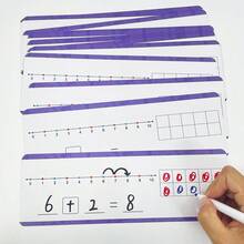 Lachilly Kartu Flash Matematika untuk Latihan Kecepatan & Kelancaran Perhitungan - 16 Kartu Garis Bilangan & Bingkai Sepuluh yang Dapat Dihapus | Permainan Penjumlahan & Pengurangan Kartu Aritmatika untuk Anak-Anak | Alat Belajar yang Disetujui Guru Perlengkapan Sekolah, Memperkuat Keterampilan Penjumlahan & Pengurangan - MultiWarna - View 10