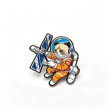 1pc Space Cat Brooch Astronaut Cat Enamel Metal Badge Pin Cute Adorable Cartoon Creative Accessory Brooch Personalized Versatile Couple Brooch - Multicolor - View 9