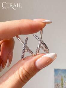 1 Pair Modern Vine Stud Earrings For Women, Daily Wear, Wedding, Party, Birthday, Anniversary Jewelry Gift - Antique Silver - View 3