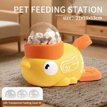 Battery-Free Pet Puzzle Treat Dispenser, Interactive Step Slow Feeder Enrichment Toy For Cats And Small Medium Dogs, Mental Stimulation Boredom Relief IQ Training Game, Comes With 3 Extra Replacement Clear Lids - Multicolor - View 15