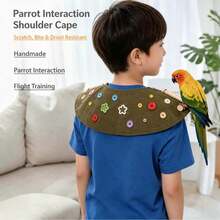 1pc Bird Shoulder Perch, Parrot Anti-Plucking Training, Human-Bird Interaction Anti-Bite, Easy To Clean, Shoulder Support, Parrot Standing Perch, Bird Training Stand, Sun Conure Accessories, Anti-Scratch Bird Shoulder Pad, Portable Bird , Small Parrot Carrying Perch - View 2