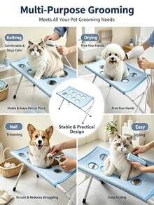 1pc Pet Grooming Hammock, Dog Bathing Rack, Anti-Scratch Anti-Bite Pet Restraint Hammock, Suitable For Cat And Dog Grooming, Nail Clipping, Bathing, Hair Trimming, Home Pet Salon Use, Fix Pets To Free Your Hands - one-size - View 2