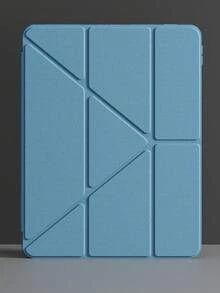 Solid Color Y-Fold Tablet Protective Case Compatible With IPad 11(A16 2025) Multi-Angle Stand With Pen Slot, Acrylic Back Shell Anti-Scratch Anti-Bend, Magnetic Auto Sleep/Wake, Compatible With IPad 10th Gen 2022/ 11(A16 2025), PU Faux Leather - Sky Blue - White Ice Blue - View 6