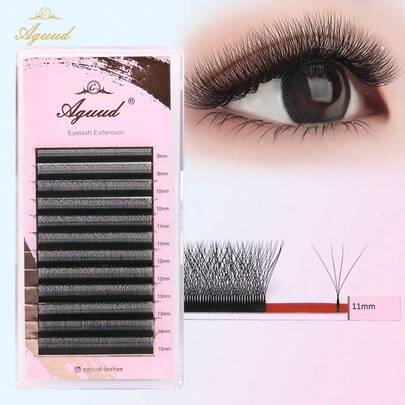 High-Capacity Lightweight Natural False Eyelashes, Shape Clover Premade Bloom Hand-Woven Fan Volume Fluffy Cashmere Lightweight Eyelash Extension Clusters, Eyelash Clusters, Individual Eyelashes, False Eyelashes, Fake Eyelashes