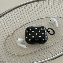 Casing Earphone Minimalis Motif Polkadot Hitam Kompatibel dengan Earphone Bluetooth Apple Generasi ke-2/ke-4, Pelindung untuk New Pro 3 - Hitam - View 15