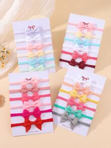 bilicaca 6pcs Candy Color Kids Bow Headbands, Soft Comfortable Non-Damaging Baby Headbands, Cute Versatile Girls Hair Accessories - Multicolor - View 2