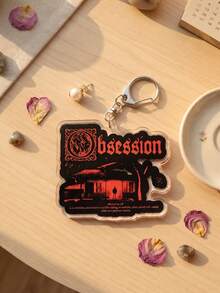 1pc/4pcs Obsession Thriller Series ONE WISH WILLOW Acrylic Keychains, Dark Art Style Illustration, High Transparency Material, Suitable For Phone, Kindle, Bag, Keychain Decoration, Movie Merchandise Collection, Essential For Horror Movie Fans - Multicolor - View 9