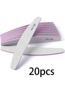 1/5/10/20/25/50pcs Professional Nail Files, 180/100 Natural Nail Files, Double-Sided Washable Fine Texture Nail Files, Suitable For Home And Salon Use - Multicolor - View 16