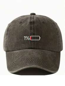 1 buah Topi Baseball Bergambar Baterai Lemah, Topi Model Duck Bill Unisex, Cocok untuk Pemakaian Sehari-hari dan Jalan-jalan - MultiWarna - View 9