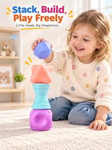 Infant & Toddler Bath Water Play Multi-Texture Enamel Massage Ball Sound-Making Hand-Grip Toy Holiday Gift - Multicolor - View 4
